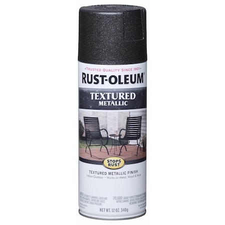 Rust-Oleum Rust Preventative Spray Paint, Galaxy, Metallic, Solvent, 12 Oz 252303